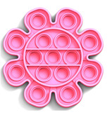 Stuff Certified® Pop It - Fidget Anti Stress Toy Bubble Toy Silicone Flower Pink