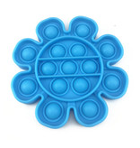 Stuff Certified® Pop It - Fidget Anti Stress Speelgoed Bubble Toy Siliconen Bloem Blauw