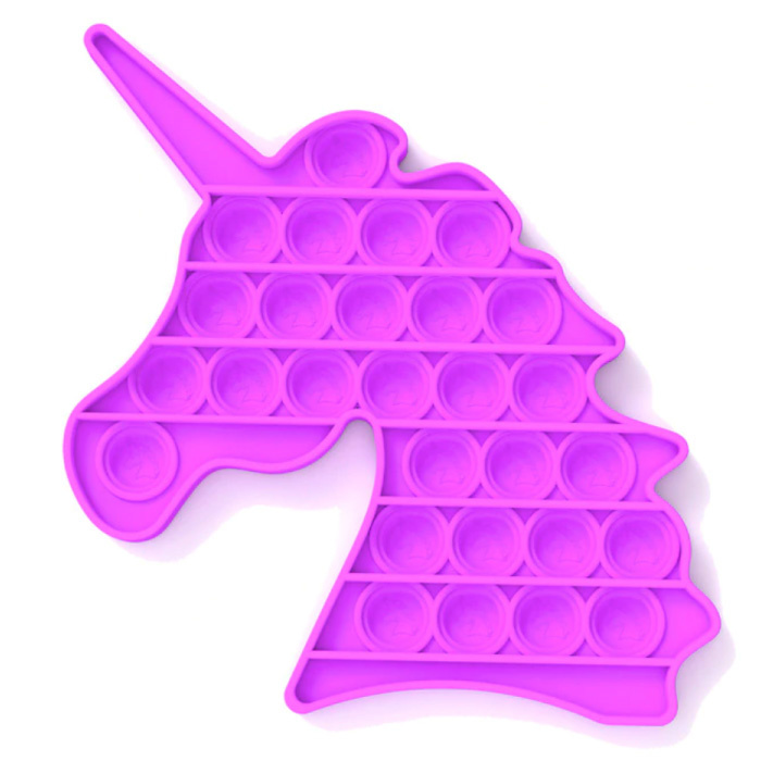 Pop It - Fidget Anti Stress Toy Bubble Toy Silicona Unicornio Morado