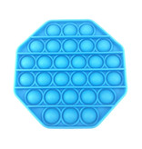 Stuff Certified® Pop It - Fidget Anti Stress Speelgoed Bubble Toy Siliconen Octagon Blauw