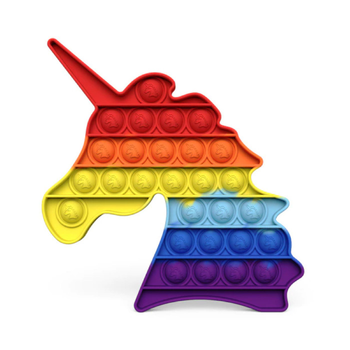 Pop It - Fidget Anti Stress Toy Bubble Toy Silicone Unicorn Rainbow