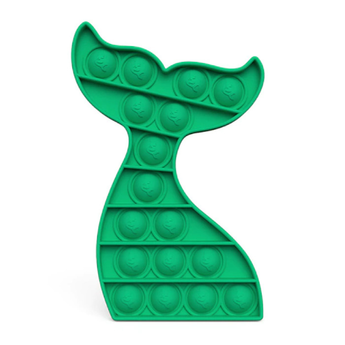 Pop It - Zappeln Anti Stress Spielzeug Bubble Toy Silikon Whale Green