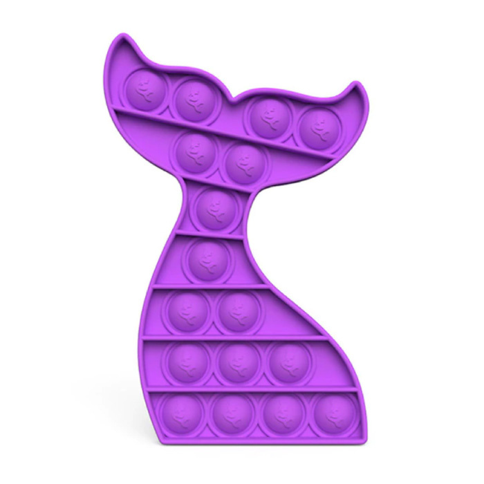 Pop It - Fidget Anti Stress Toy Bubble Toy Silicone Baleine Violet