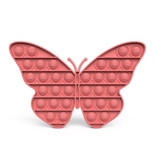 Stuff Certified® Pop It - Fidget Anti Stress Toy Bubble Toy Silikon Butterfly Pink