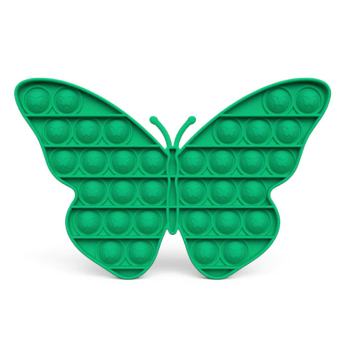 Pop It - Fidget Anti Stress Toy Bubble Toy Silicona Mariposa Verde