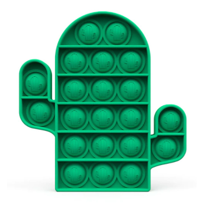 Pop It - Fidget Anti Stress Speelgoed Bubble Toy Siliconen Cactus Groen
