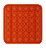 Stuff Certified® Pop It - Fidget Anti Stress Speelgoed Bubble Toy Siliconen Vierkant Oranje