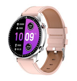 Madococo 2021 Sport Smartwatch - Leather Strap Fitness Activity Tracker Watch Android - Pink