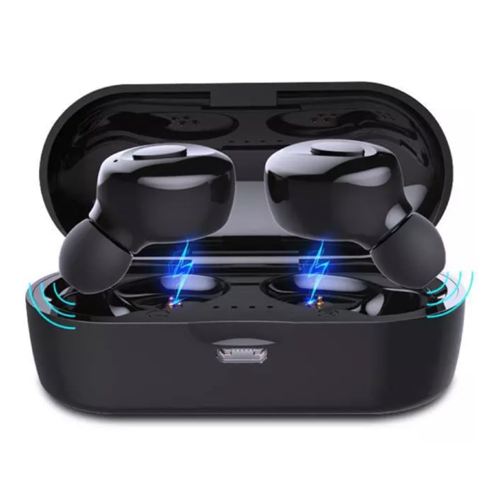 Auriculares inalámbricos - Control de un botón TWS Bluetooth 5.0 Auriculares Auriculares Auriculares Negro