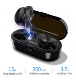 Beyoxfath Auriculares inalámbricos - Control de un botón TWS Bluetooth 5.0 Auriculares Auriculares Auriculares Negro