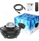 Stuff Certified® Proiettore stellare con telecomando - Lampada da tavolo Bluetooth Starry Sky Music Mood Lamp Nero