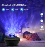 Stuff Certified® Sternprojektor mit Fernbedienung - Bluetooth Starry Sky Music Stimmungslampe Tischlampe Weiß