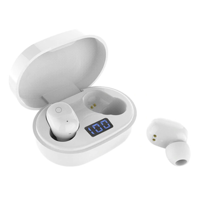 Auricolari wireless A6S Plus - Auricolari touch control Auricolari TWS Bluetooth 5.0 Auricolari Auricolari bianchi