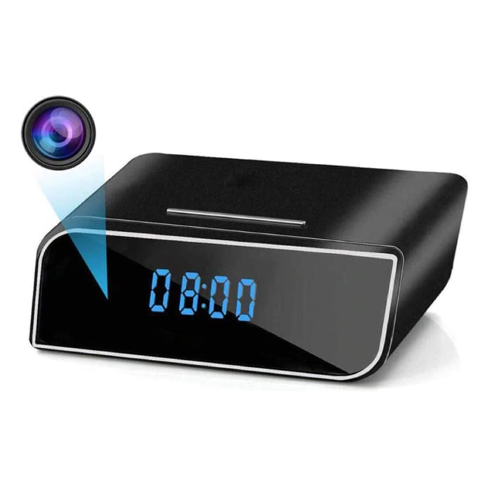 Alarm Clock with Camera and WiFi - Wireless Smart Home Security Night Vision