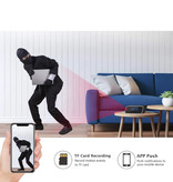 XUECUS Alarm Klok met Camera en WiFi - Draadloze Smart Home Security Night Vision