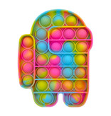 Stuff Certified® Pop It - Zappeln Anti-Stress-Spielzeug Blase Spielzeug Silikon Männlich Regenbogen