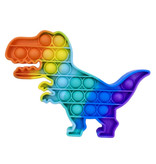 Stuff Certified® Hágalo estallar - Fidget Anti Stress Toy Bubble Toy Silicona Dino Rainbow