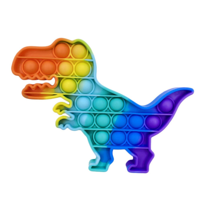 Hágalo estallar - Fidget Anti Stress Toy Bubble Toy Silicona Dino Rainbow