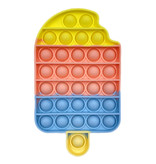 Stuff Certified® Pop It - Fidget Anti Stress Toy Bubble Toy Silikonowe lody Żółto-różowo-niebieskie