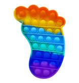 Stuff Certified® Pop It - Fidget Anti Stress Speelgoed Bubble Toy Siliconen Voet Regenboog