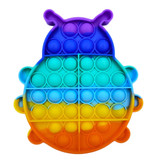 Stuff Certified® Hágalo estallar - Fidget Anti Stress Toy Bubble Toy Silicona Beetle Rainbow