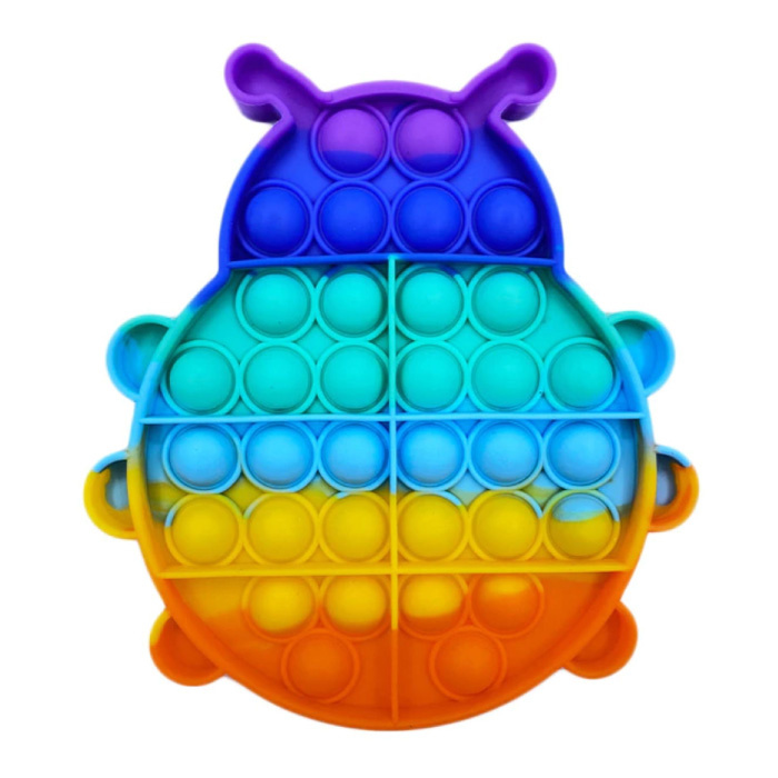 Hágalo estallar - Fidget Anti Stress Toy Bubble Toy Silicona Beetle Rainbow