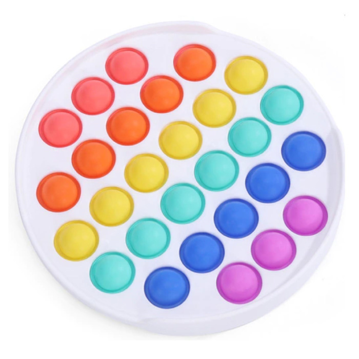 Pop It - Fidget Anti Stress Speelgoed Bubble Toy Siliconen Rondje Regenboog