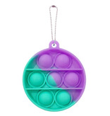 Stuff Certified® Pop It - Fidget Giocattolo antistress Bubble Toy Cerchio in silicone viola-blu