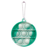 Stuff Certified® Pop It - Giocattolo antistress Fidget Bubble Toy in silicone rotondo verde-bianco
