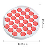 Stuff Certified® Pop It - Fidget Anti Stress Toy Bubble Toy Silicone Round Red