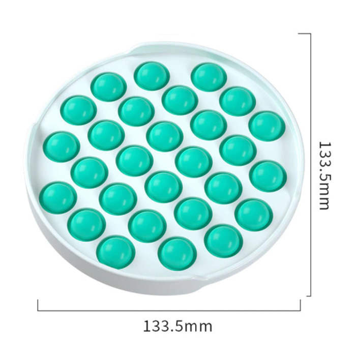 Pop It - Fidget Anti Stress Toy Bubble Toy in silicone rotondo verde