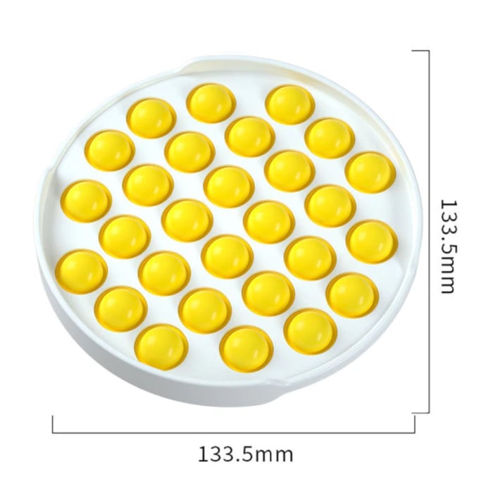 Pop It - Fidget Anti Stress Toy Bubble Toy Silicone Round Yellow