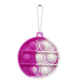 Stuff Certified® Pop It - Fidget Anti Stress Toy Bubble Toy Silicone Circle Violet-Blanc