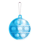 Stuff Certified® Pop It - Fidget Anti Stress Toy Bubble Toy Silicone Round Blue-White