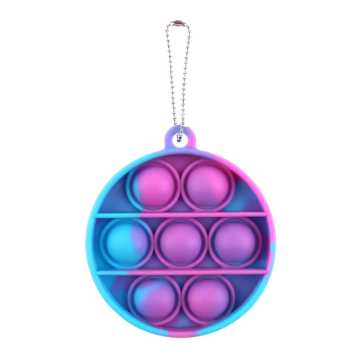 Stuff Certified® Pop It - Washed Fidget Giocattolo antistress Bubble Toy Cerchio in silicone viola-blu