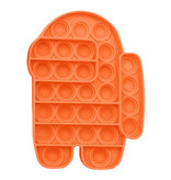 Stuff Certified® Pop It - Fidget Anti Stress Toy Bubble Toy Silicone Maschio Arancione