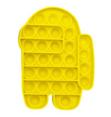 Stuff Certified® Pop It - Fidget Anti Stress Speelgoed Bubble Toy Siliconen Mannetje Geel