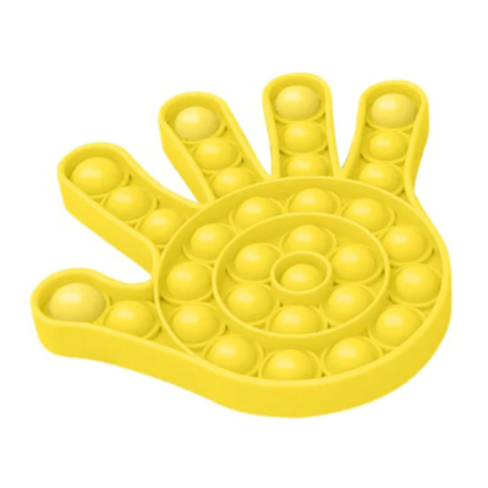 Pop It - Fidget Anti Stress Toy Bubble Toy Silicone Hand Yellow