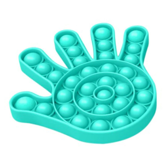 Pop It - Fidget Anti Stress Speelgoed Bubble Toy Siliconen Handje Blauw