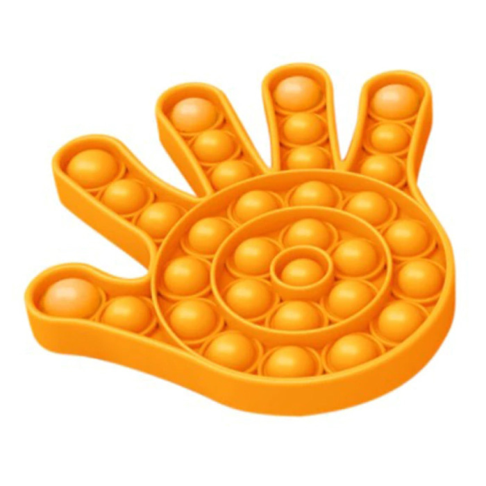 Pop It - Naranja anti de la mano del silicón del juguete de la burbuja del juguete del estrés de la persona agitada