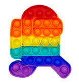 Stuff Certified® Pop It - Fidget Anti Stress Toy Bubble Toy Silicone Male Rainbow