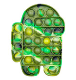Stuff Certified® Pop It - Fidget Anti Stress Giocattolo Bubble Toy Silicone Maschio Camo