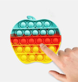 Stuff Certified® Pop It - Fidget Anti Stress Toy Bubble Toy Silikon Jabłko Niebiesko-Czerwono-Żółty