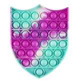 Stuff Certified® Pop It - Fidget Anti Stress Toy Bubble Toy Silicone Shield Blue-Purple
