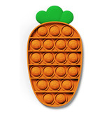 Stuff Certified® Pop It - Fidget Anti Stress Toy Bubble Toy Silicone Carota Arancione