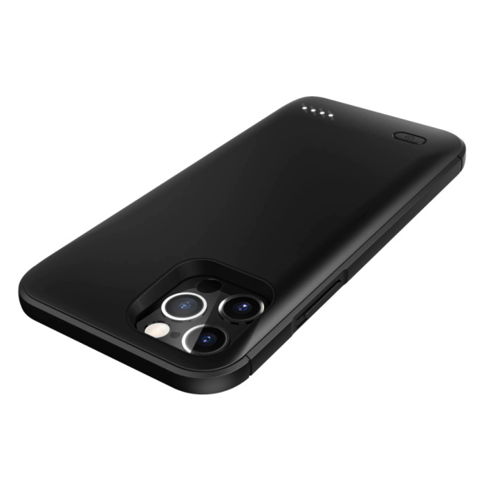 Stuff Certified® Custodia per iPhone 12 Mini Powercase 4000mAh Powerbank Custodia con caricabatteria Custodia nera