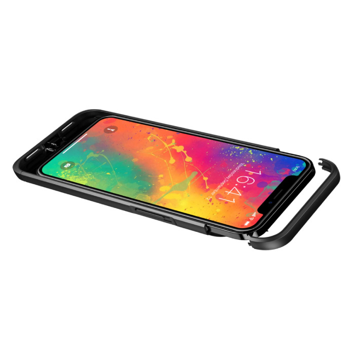 Stuff Certified® Custodia per iPhone 12 Mini Powercase 4000mAh Powerbank Custodia con caricabatteria Custodia nera