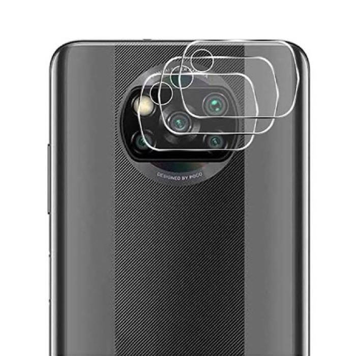 Confezione da 3 copriobiettivo per fotocamera in vetro temperato Xiaomi Poco X3 Pro - Protezione per custodia in pellicola antiurto