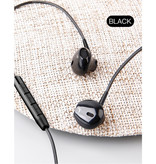 Baseus Encok H06 Auriculares con micrófono y controles de volumen - Auriculares AUX de 3,5 mm Auriculares con cable Auriculares Negro