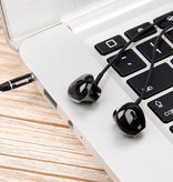 Baseus Słuchawki Encok H06 z mikrofonem i regulacją głośności - Słuchawki 3,5 mm AUX Słuchawki przewodowe Słuchawki białe